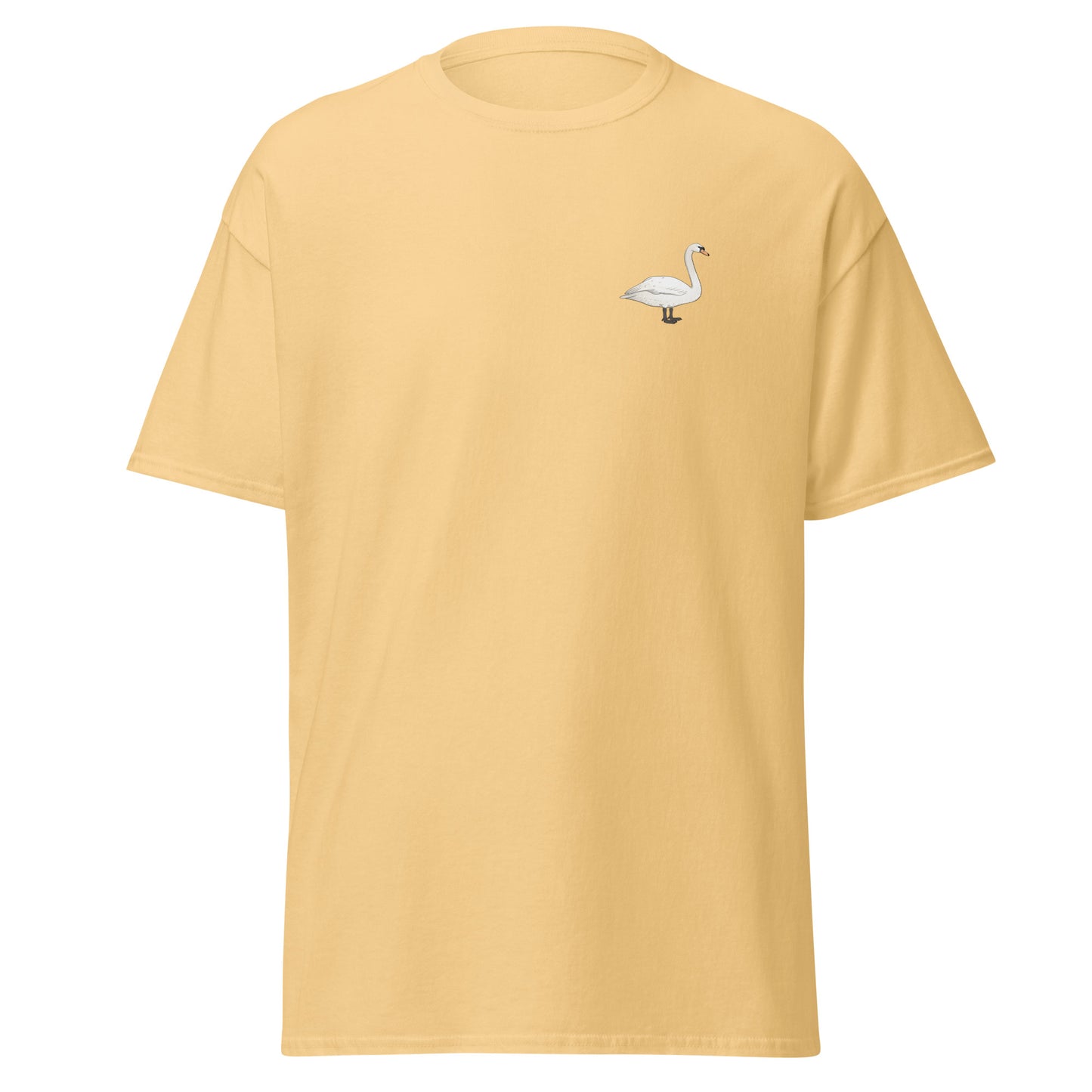 Mute Swan unisex bird T-shirt in Yellow Haze