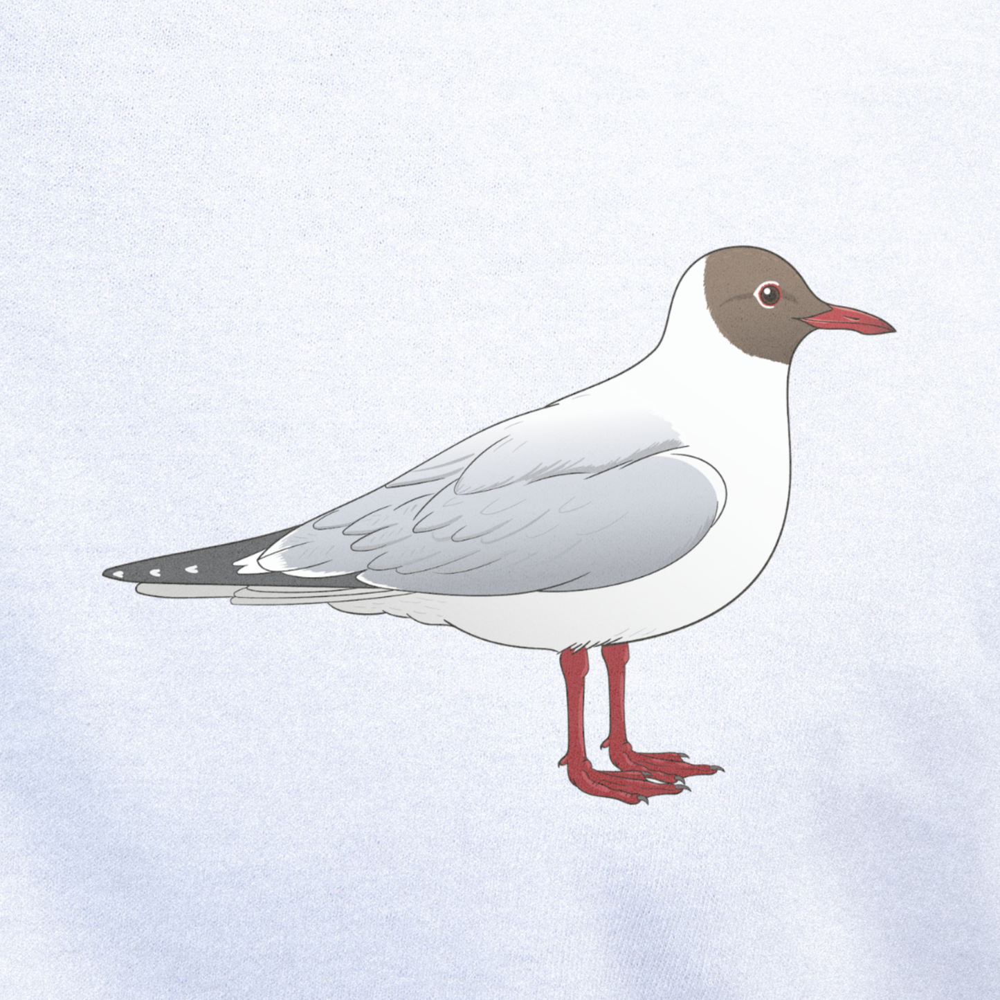Birdex close-up mockup - Black-headed Gull Unisex T-shirt