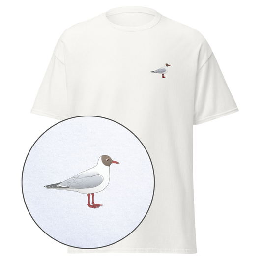 Birdex white default mockup - Black-headed Gull Unisex Tee