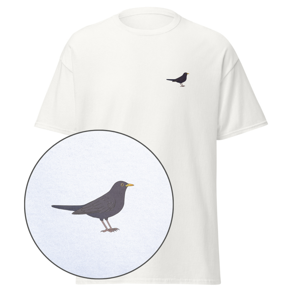Birdex white default mockup - Blackbird Unisex Tee