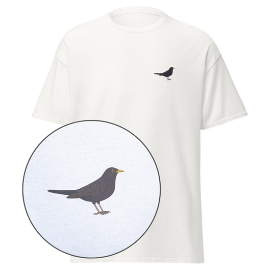 Birdex white default mockup - Blackbird Unisex Tee