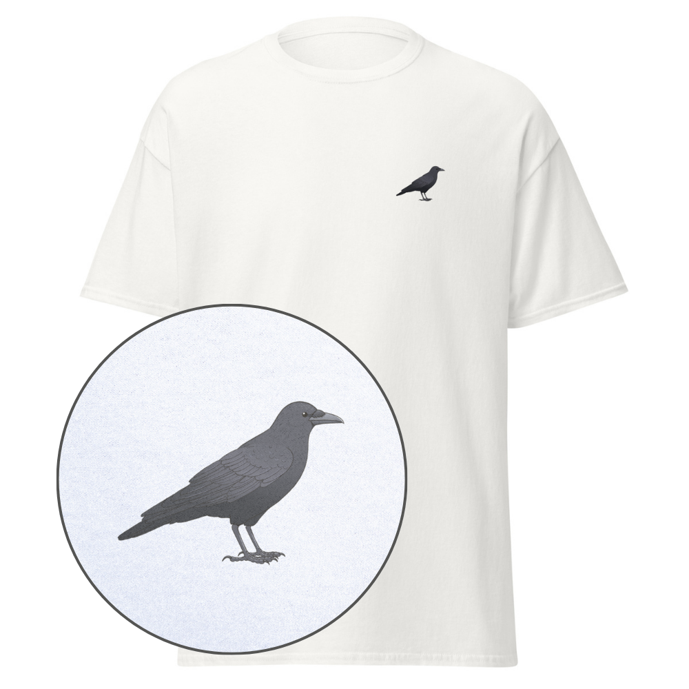 Birdex white default mockup - Carrion Crow Unisex Tee