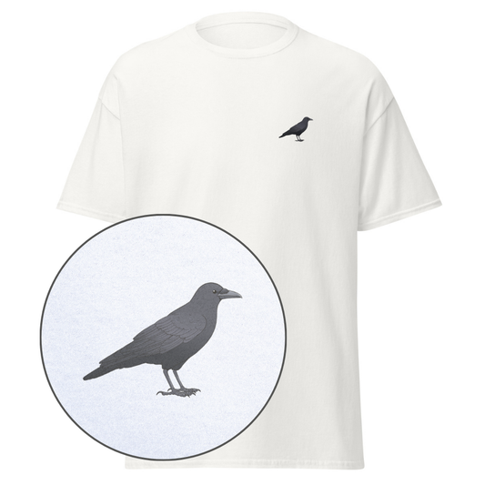 Birdex white default mockup - Carrion Crow Unisex Tee