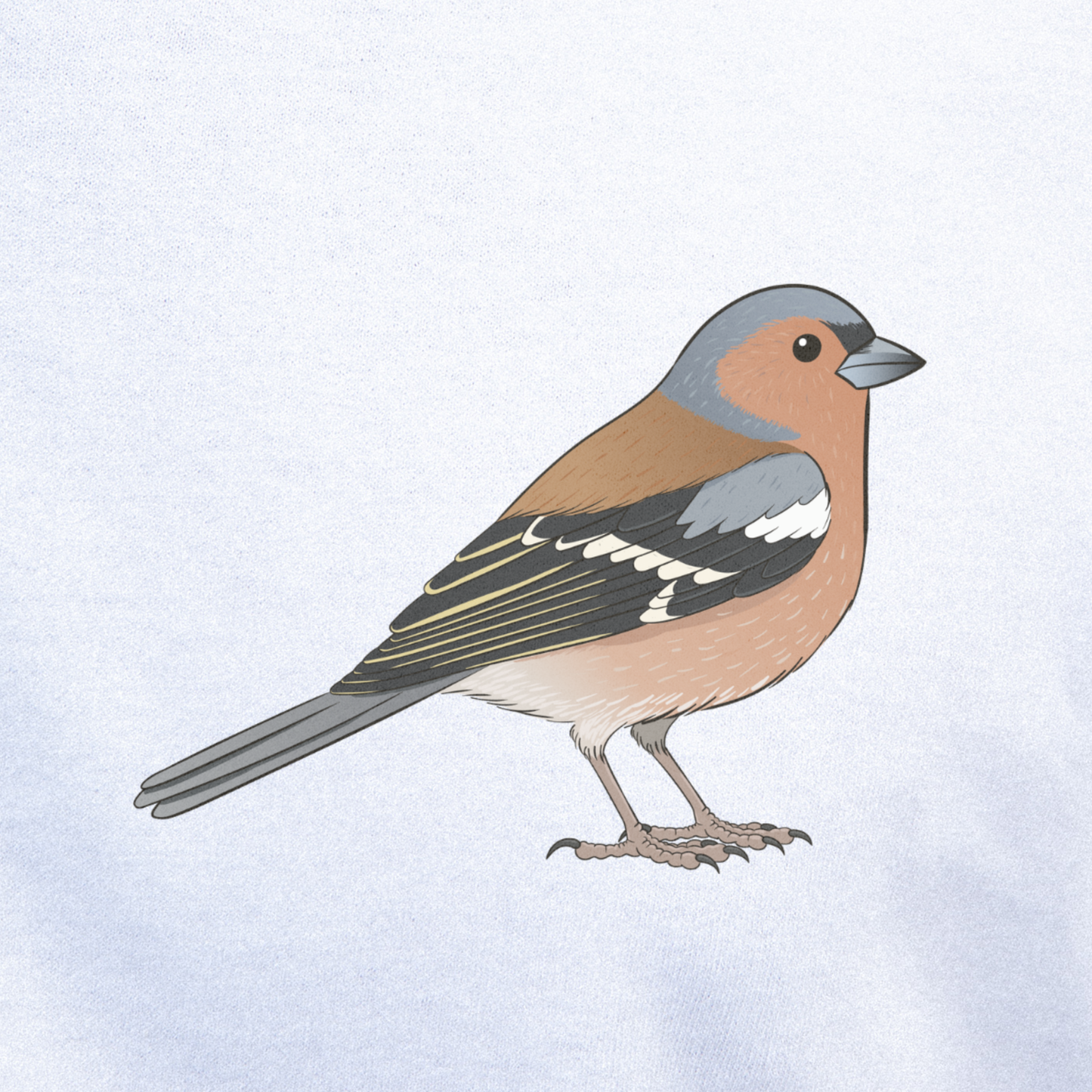 Birdex close-up mockup - Chaffinch Unisex T-shirt