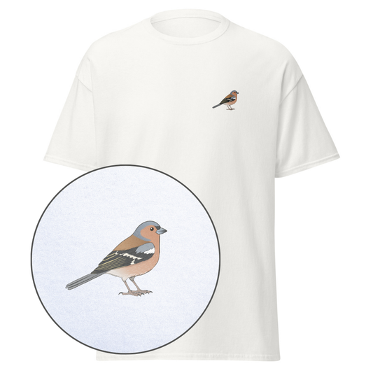 Birdex white default mockup - Chaffinch Unisex Tee