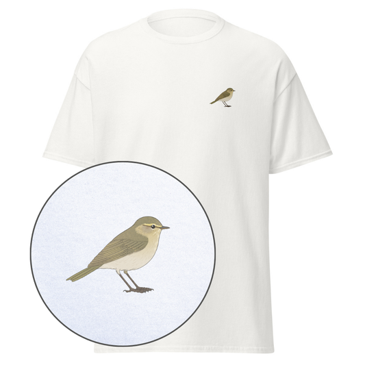 Birdex white default mockup - Chiffchaff Unisex Tee