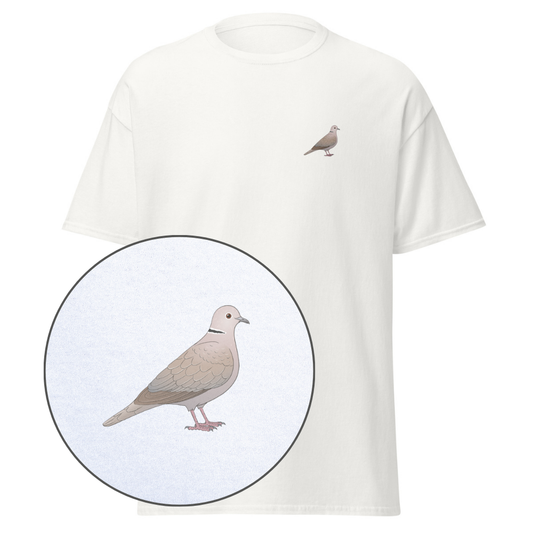Birdex white default mockup - Collared Dove Unisex Tee