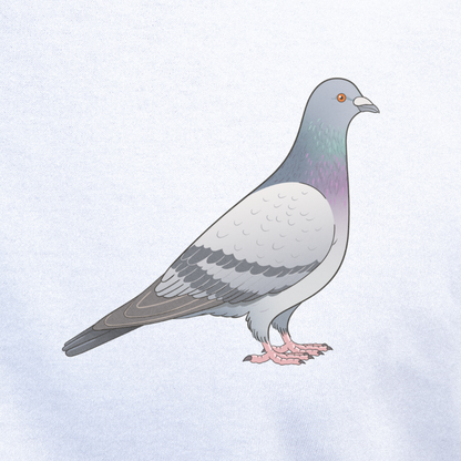 Birdex close-up mockup - Feral Pigeon Unisex T-shirt