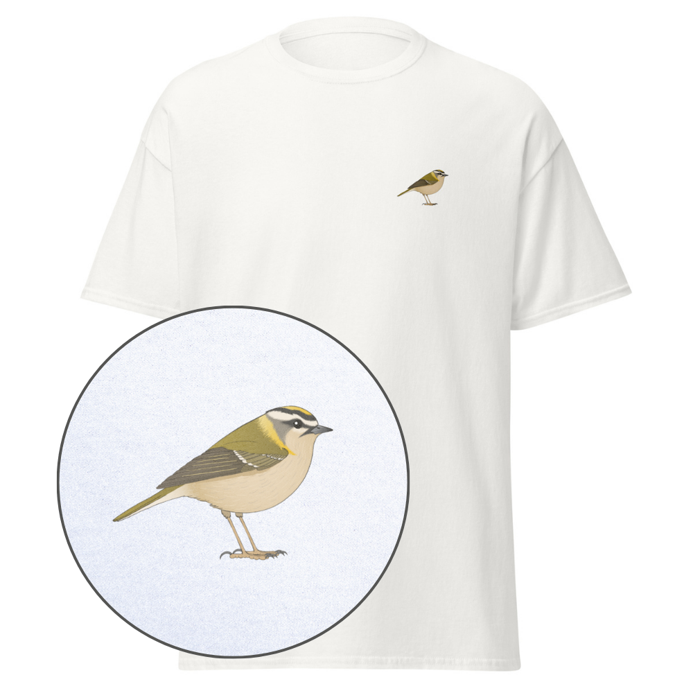 Birdex white default mockup - Firecrest Unisex Tee