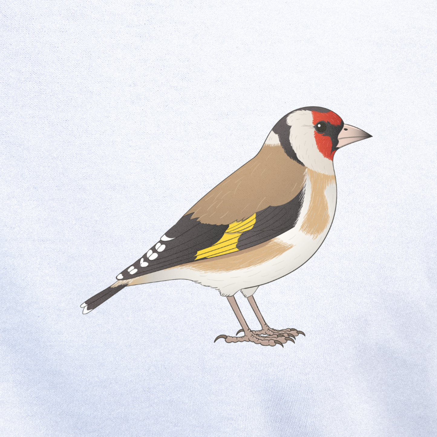 Birdex close-up mockup - Goldfinch Unisex T-shirt