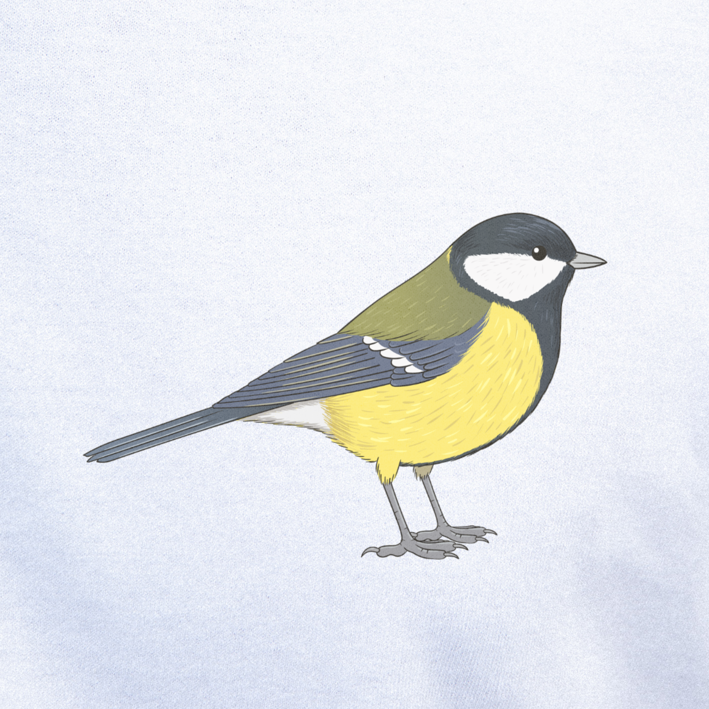 Birdex close-up mockup - Great Tit Unisex T-shirt