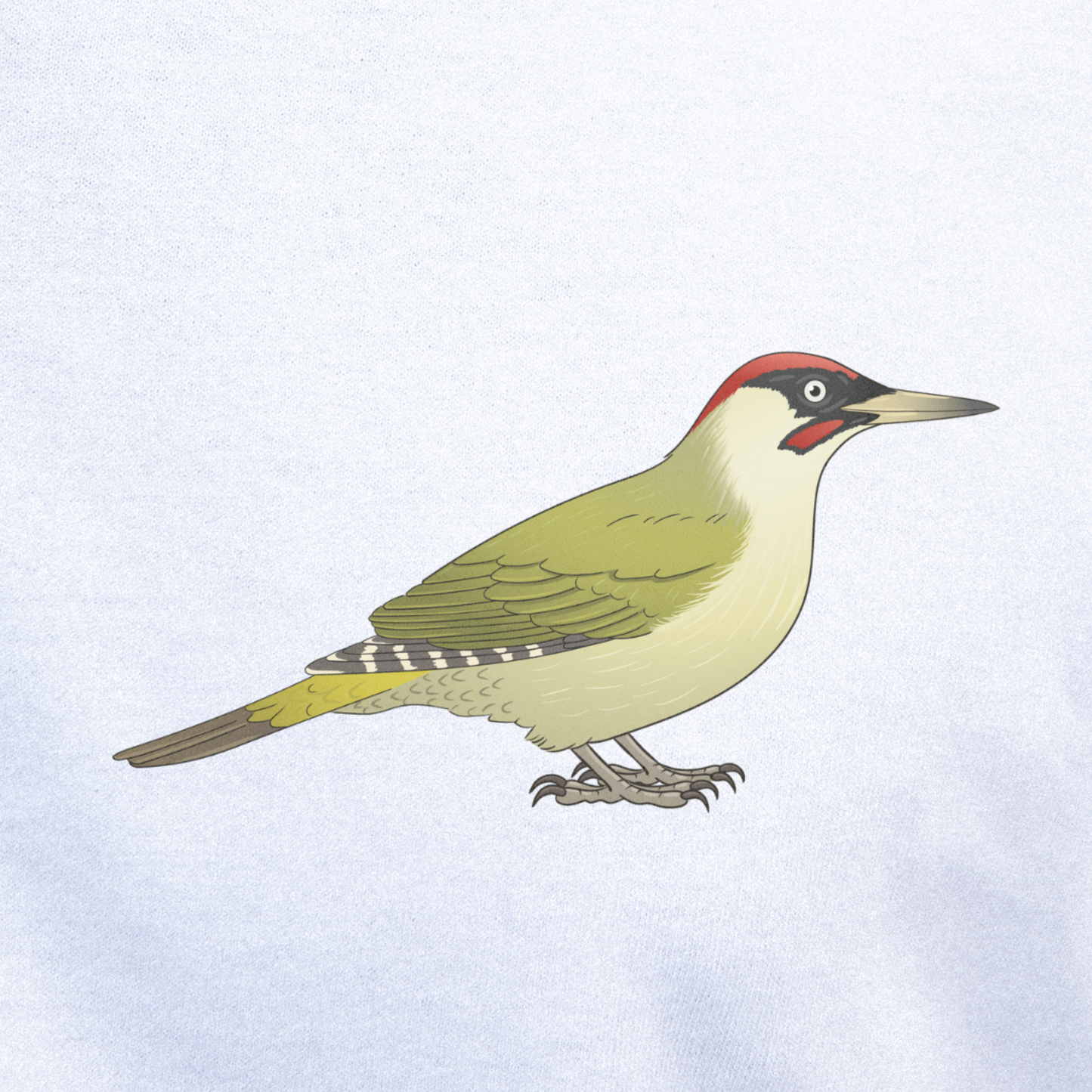 Birdex close-up mockup - Green Woodpecker Unisex T-shirt