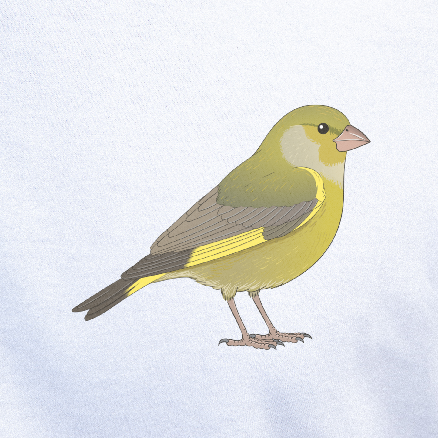 Birdex close-up mockup - Greenfinch Unisex T-shirt