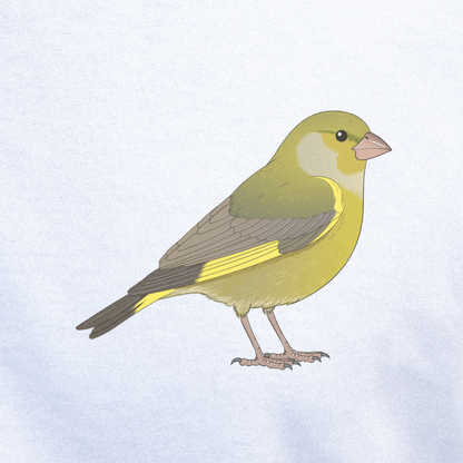 Birdex close-up mockup - Greenfinch Unisex T-shirt