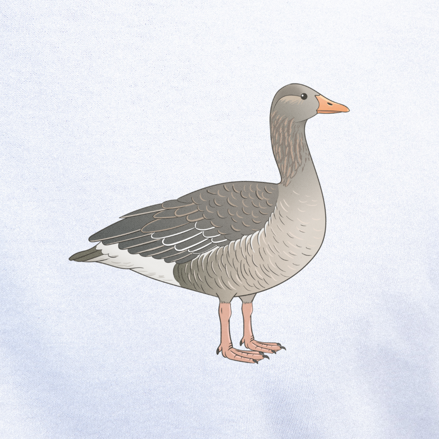 Birdex close-up mockup - Greylag Goose Unisex T-shirt