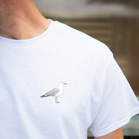 Birdex lifestyle mockup - Herring Gull Unisex Tee