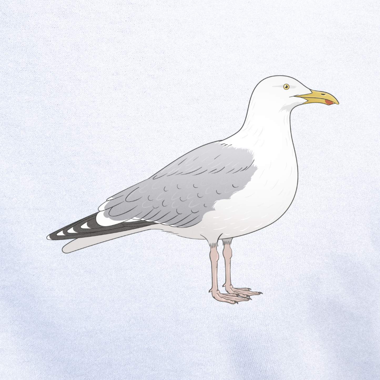 Birdex close-up mockup - Herring Gull Unisex T-shirt