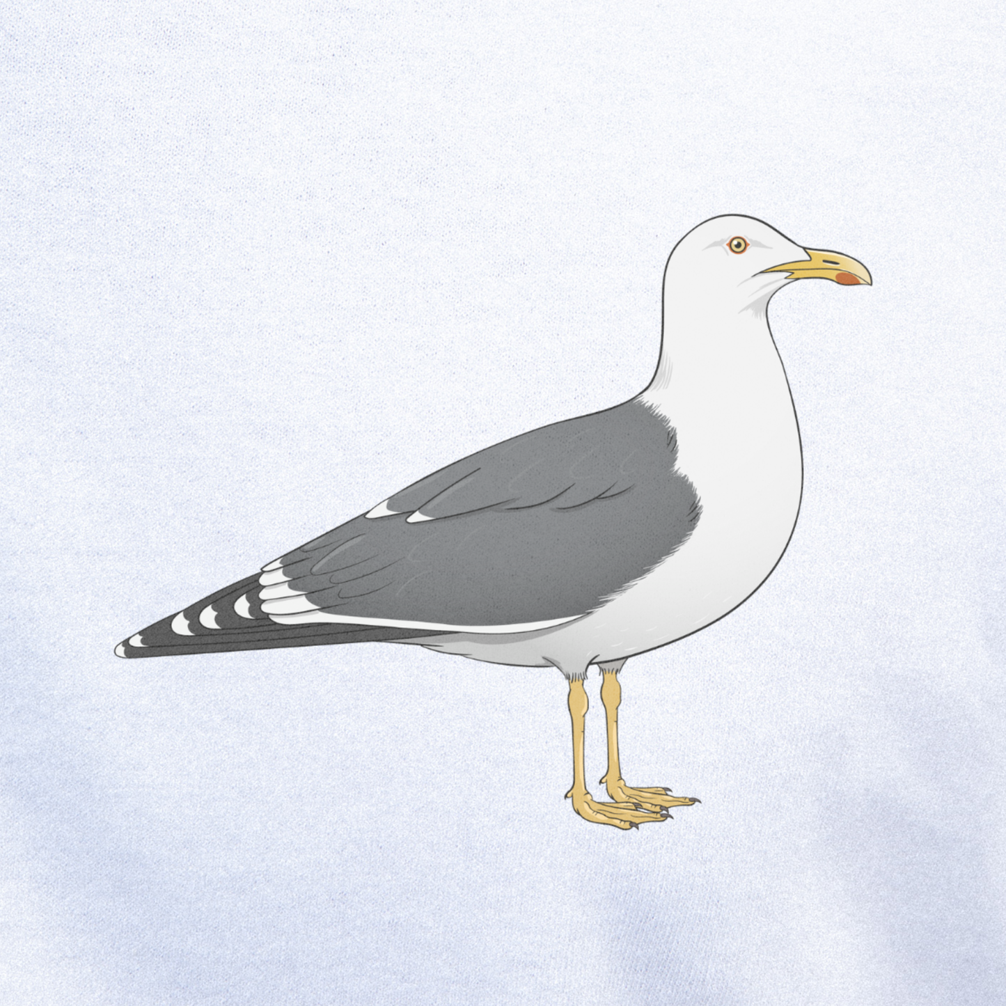 Birdex close-up mockup - Lesser Black-backed Gull Unisex T-shirt