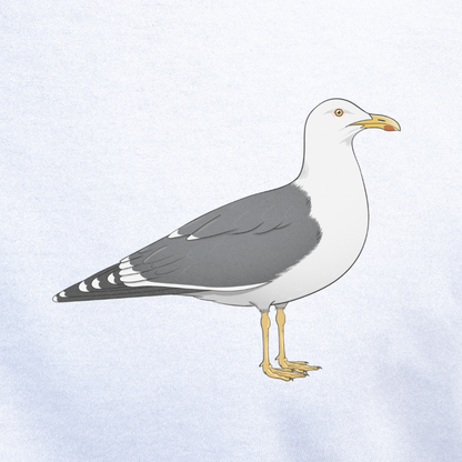 Birdex close-up mockup - Lesser Black-backed Gull Unisex T-shirt