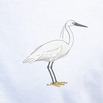 Birdex close-up mockup - Little Egret Unisex T-shirt