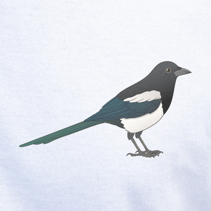 Birdex close-up mockup - Magpie Unisex T-shirt