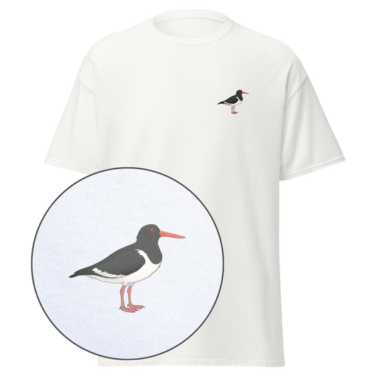 Birdex white default mockup - Oystercatcher Unisex Tee