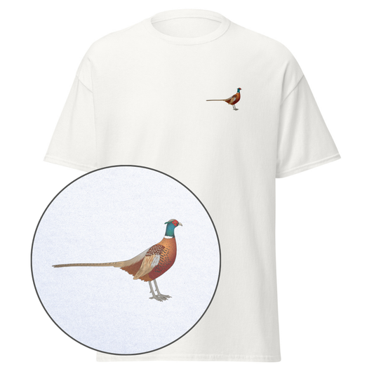 Birdex white default mockup - Pheasant Unisex Tee