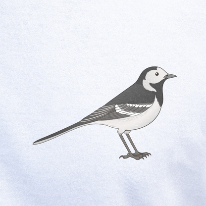 Birdex close-up mockup - Pied Wagtail Unisex T-shirt