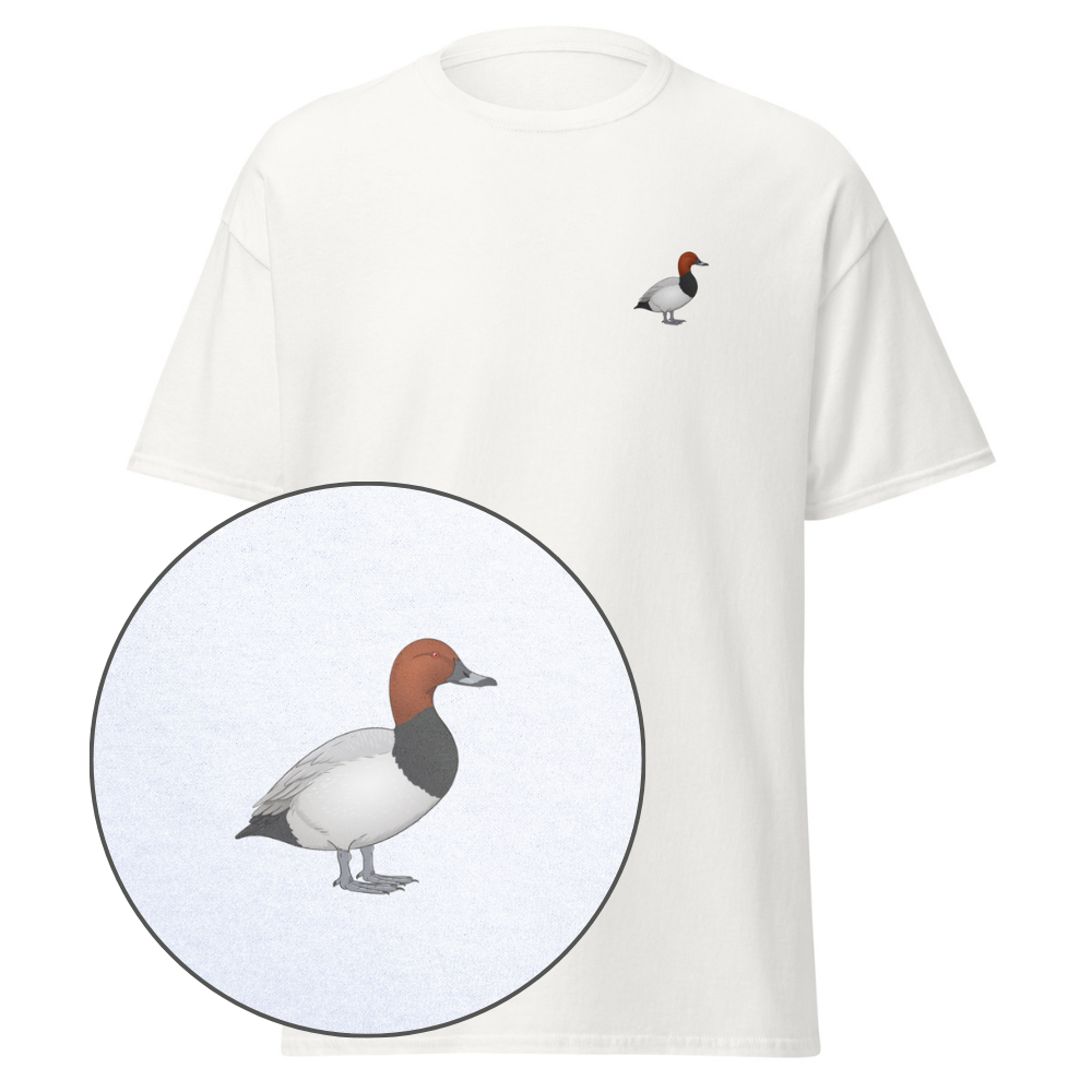 Birdex white default mockup - Pochard Unisex Tee