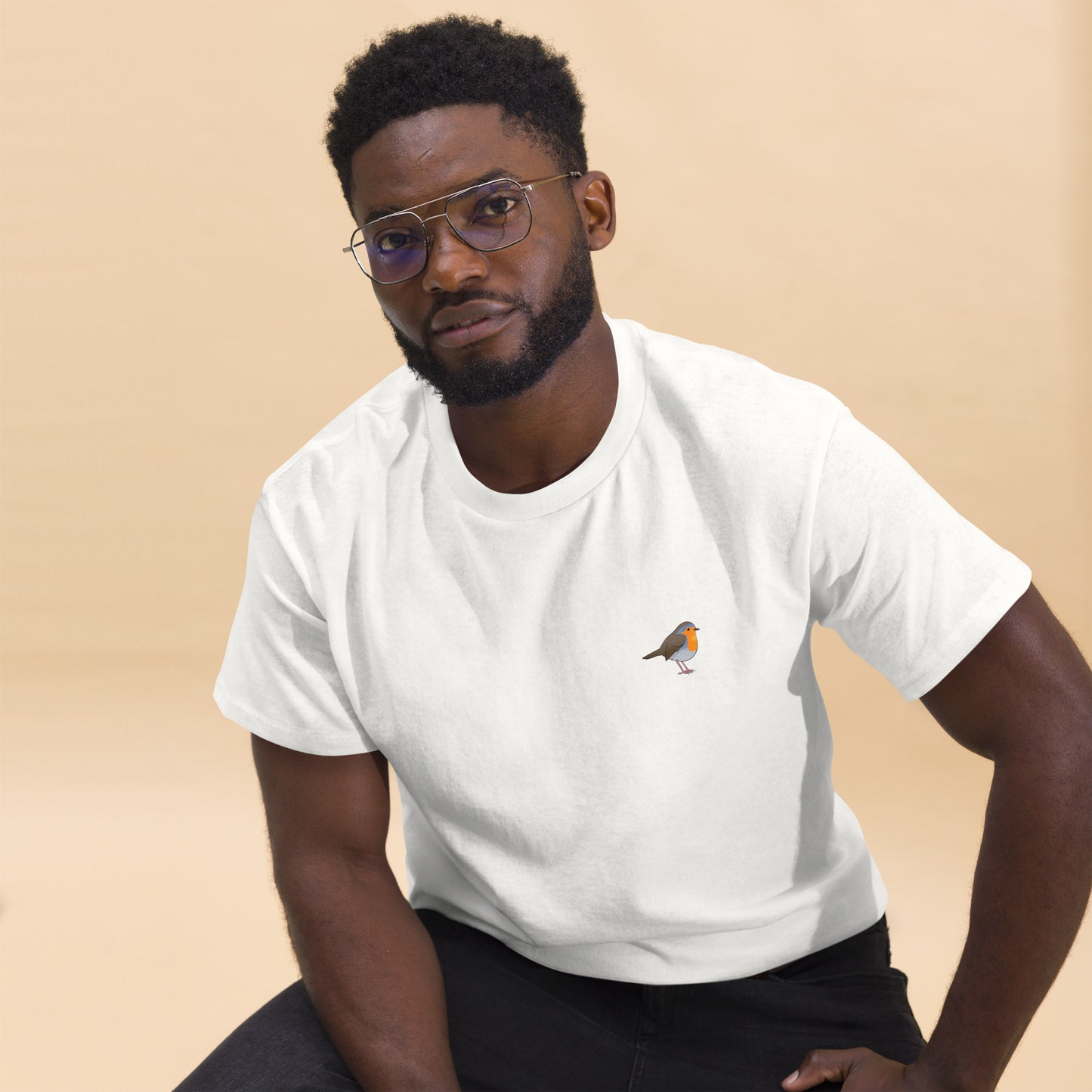 Birdex sat-down mockup - Robin Unisex T-shirt