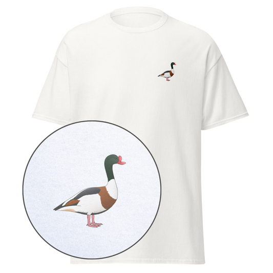 Birdex white default mockup - Shelduck Unisex Tee