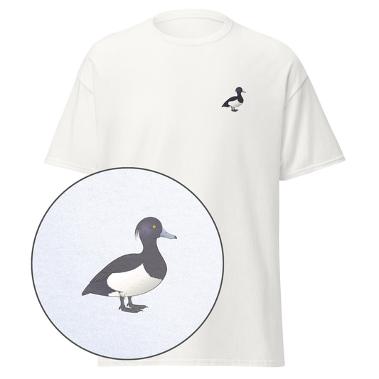 Birdex white default mockup - Tufted Duck Unisex Tee