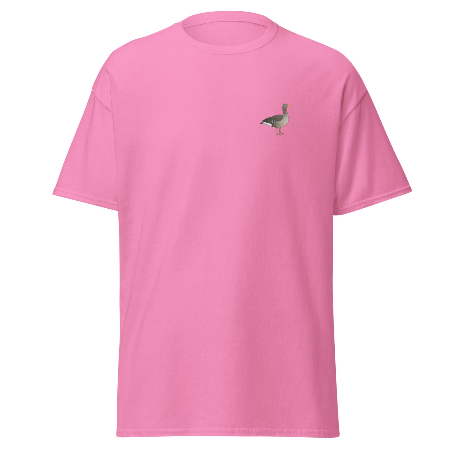 Greylag Goose unisex bird T-shirt in Azalea