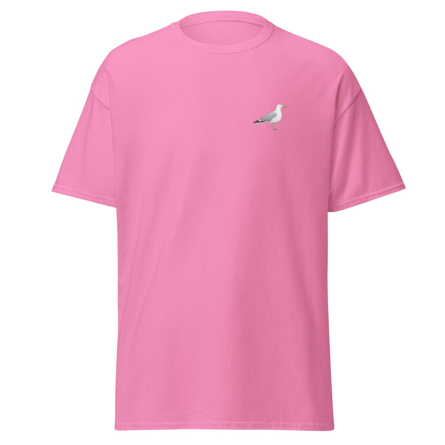 Herring Gull unisex bird T-shirt in Azalea