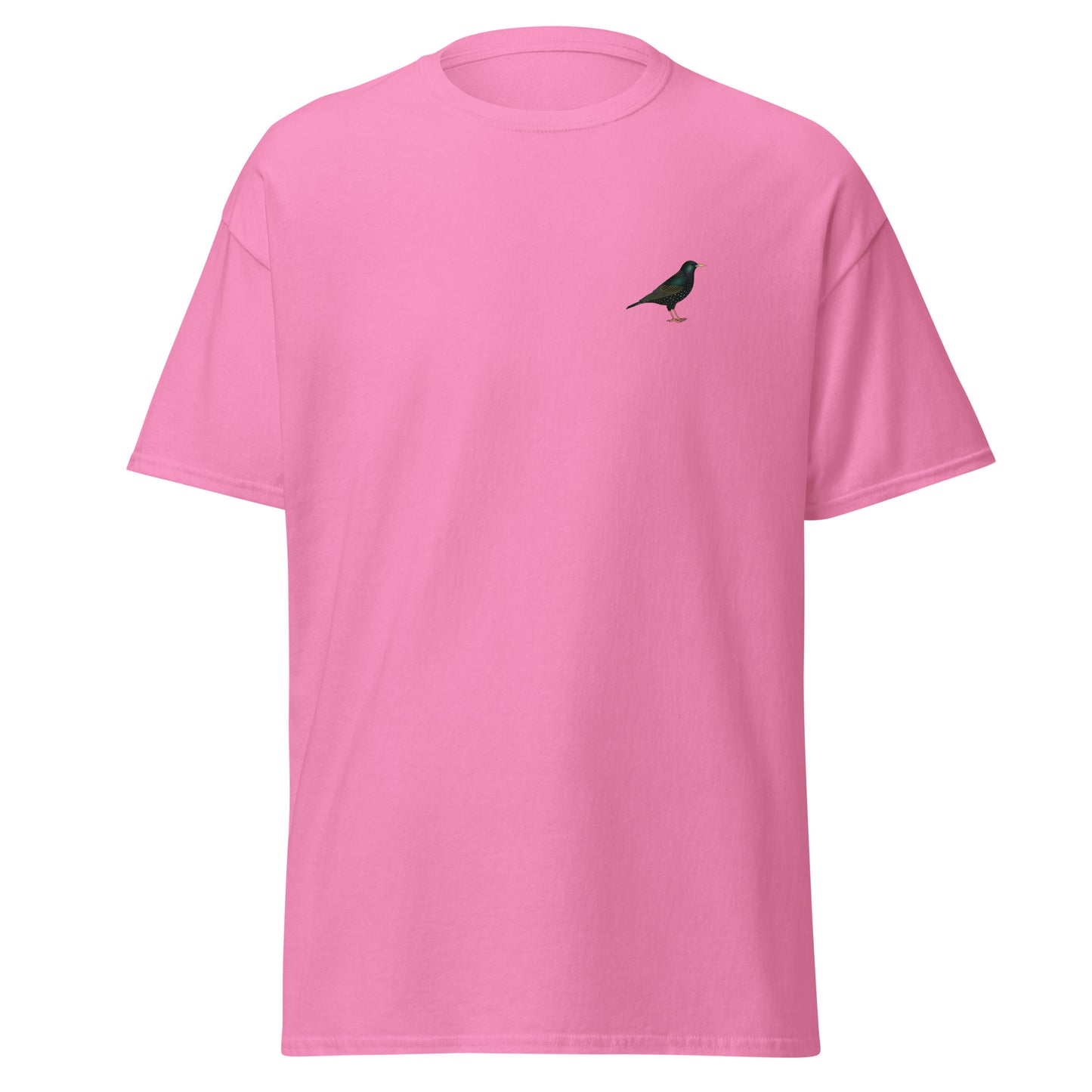 Starling unisex bird T-shirt in Azalea