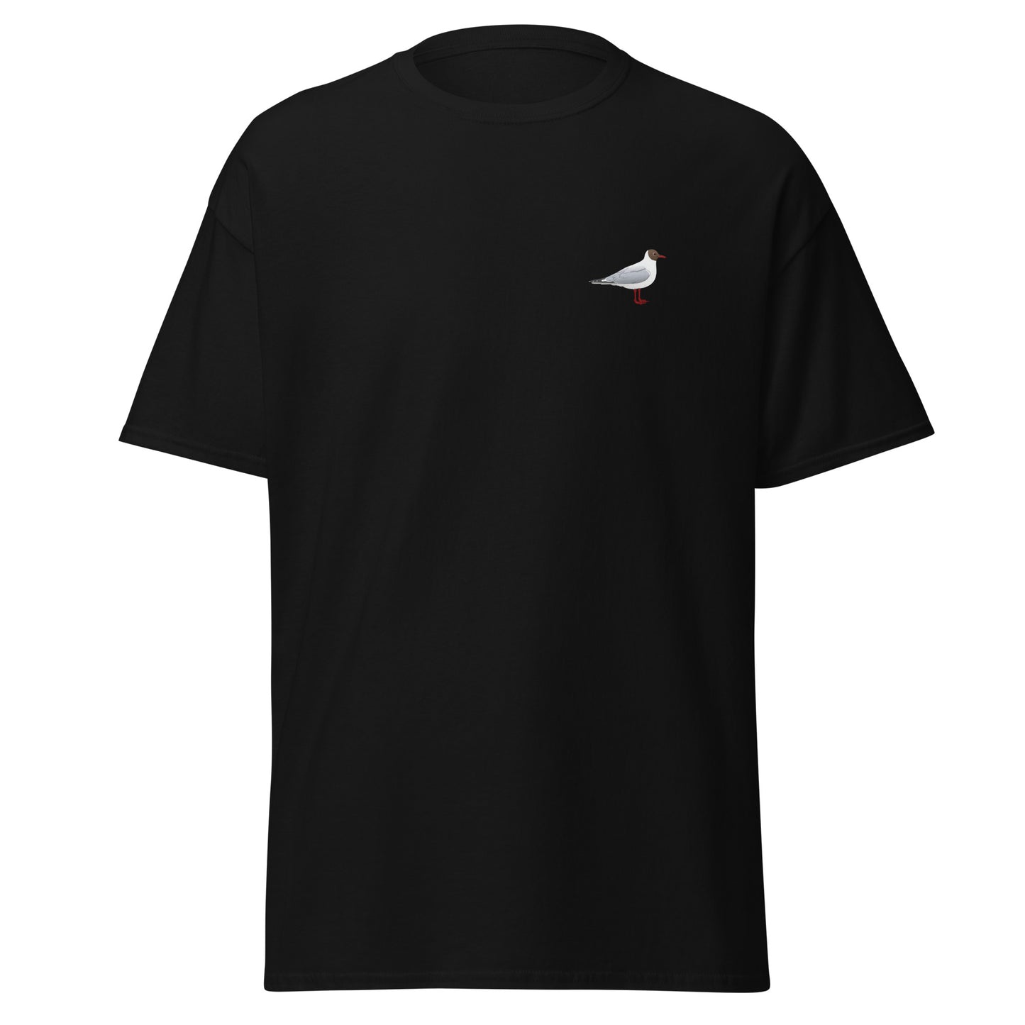 Black-headed Gull unisex bird T-shirt in Black