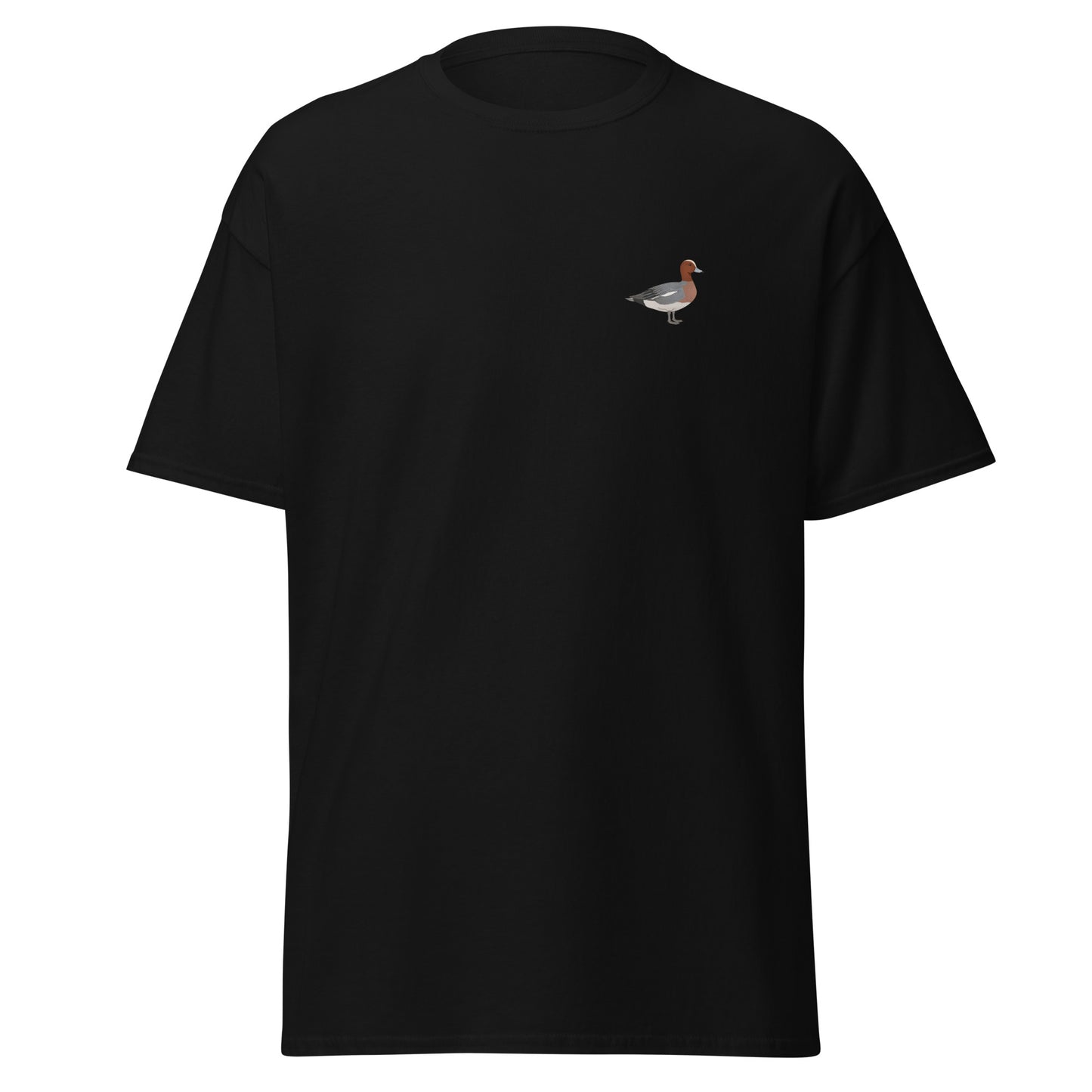 Wigeon unisex bird T-shirt in Black
