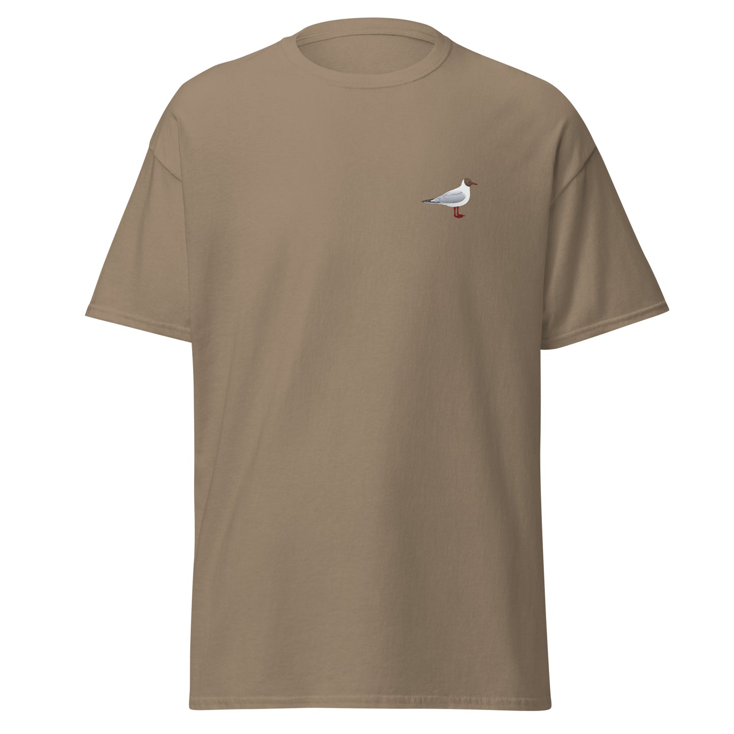 Black-headed Gull unisex bird T-shirt in Brown Savana