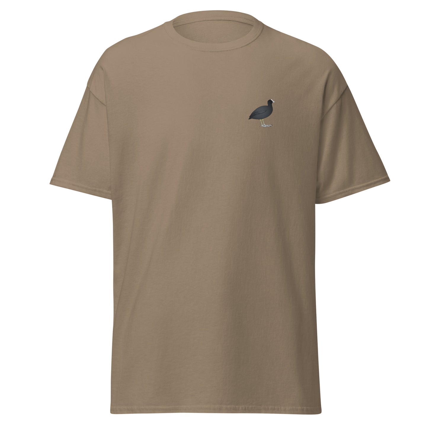 Coot unisex bird T-shirt in Brown Savana
