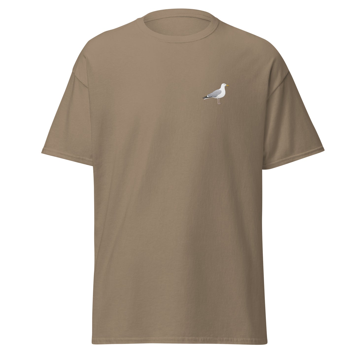 Herring Gull unisex bird T-shirt in Brown Savana