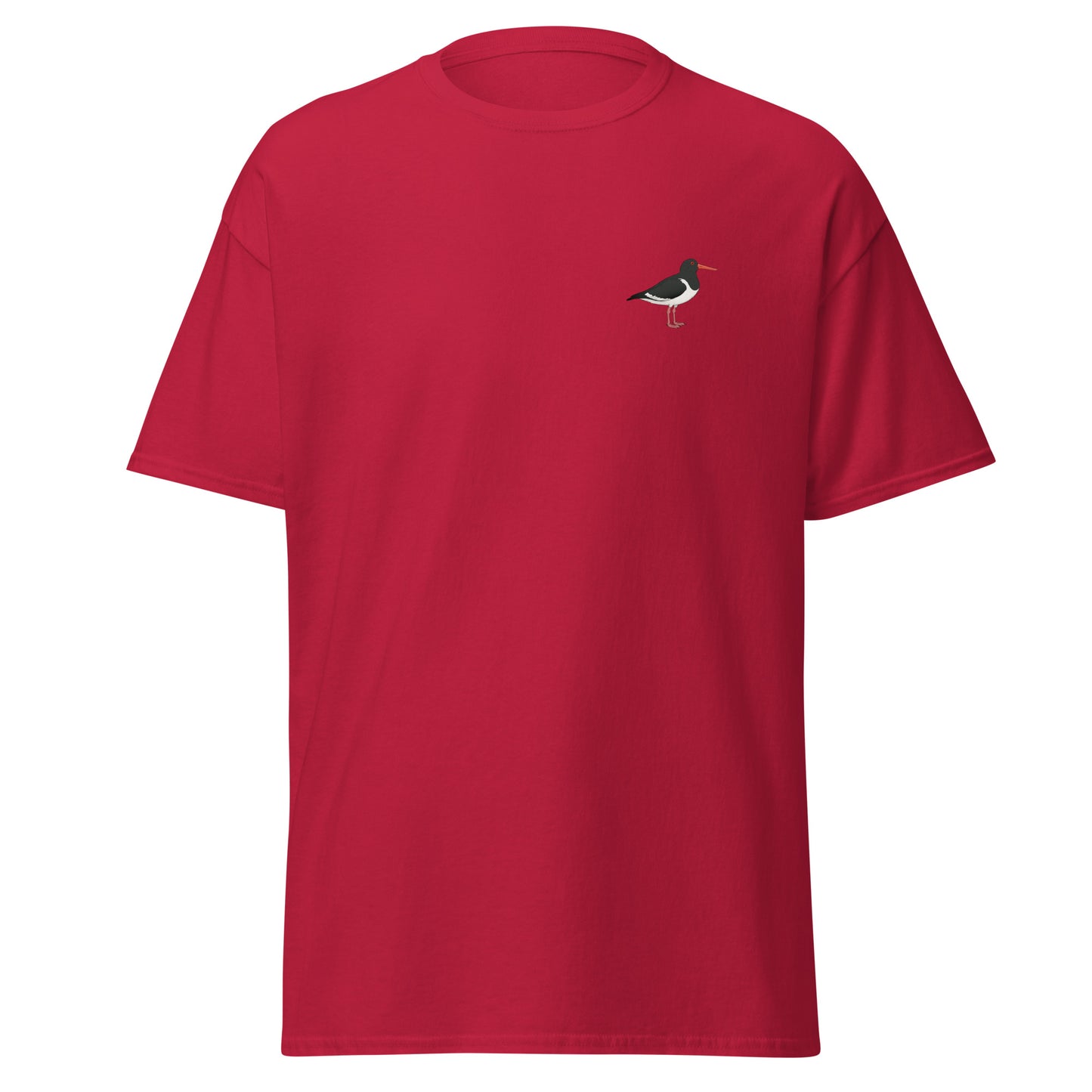 Oystercatcher unisex bird T-shirt in Cardinal