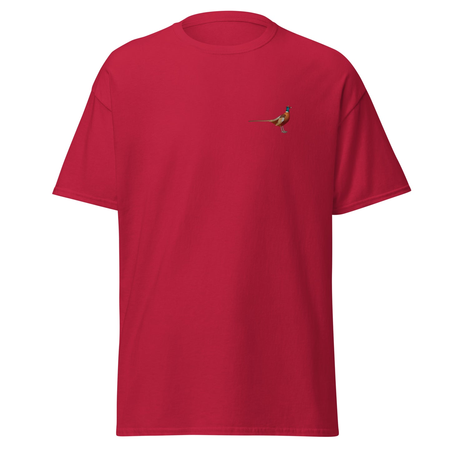 Pheasant unisex bird T-shirt in Cardinal