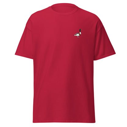 Shelduck unisex bird T-shirt in Cardinal