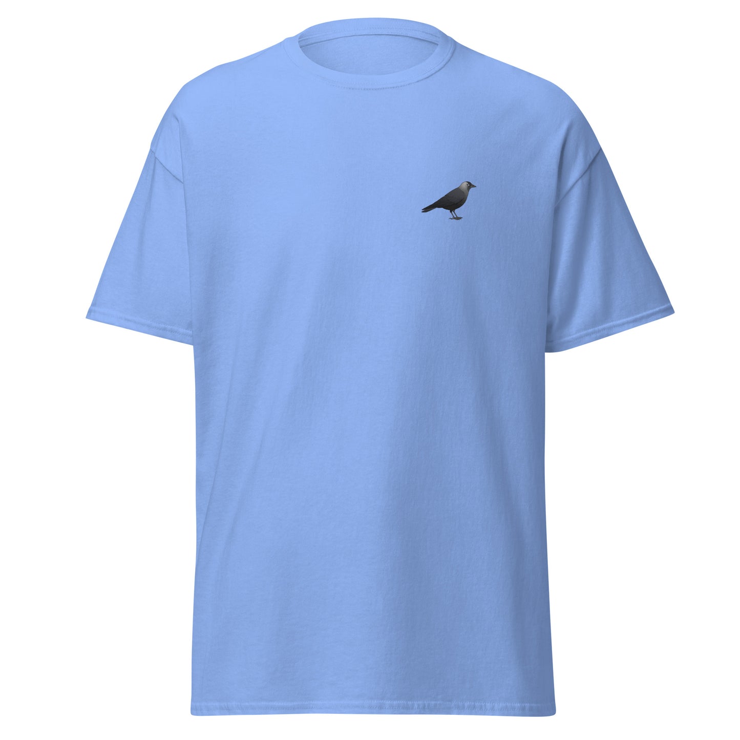 Jackdaw unisex bird T-shirt in Carolina Blue