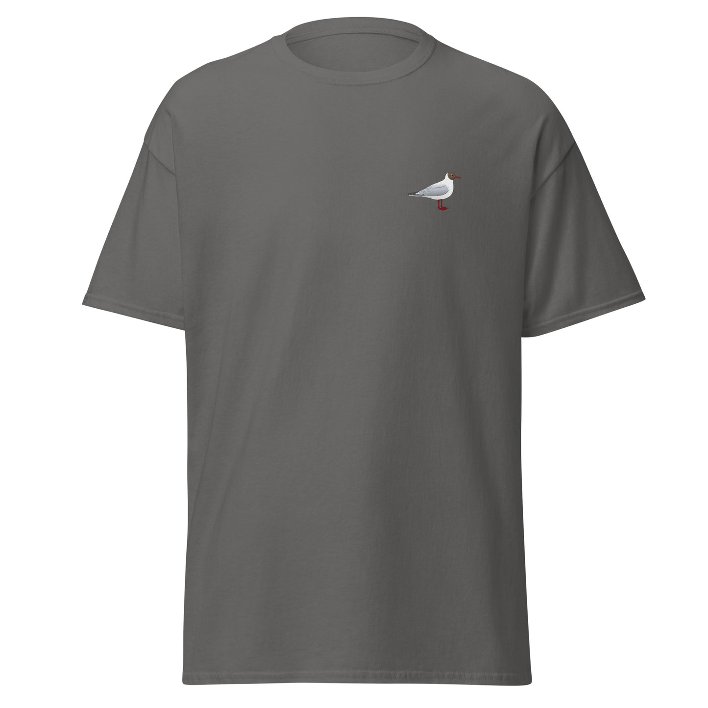 Black-headed Gull unisex bird T-shirt in Charcoal