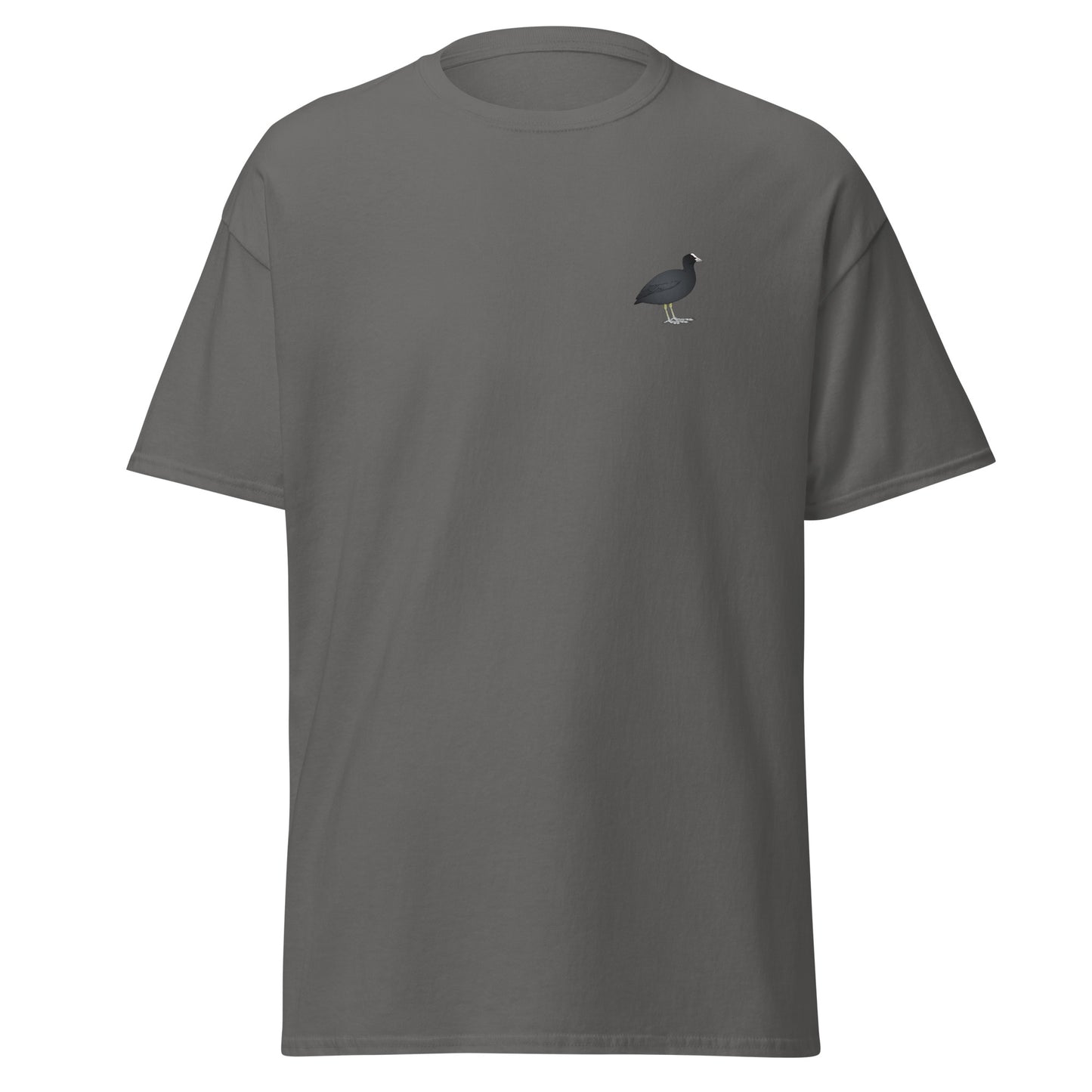 Coot unisex bird T-shirt in Charcoal