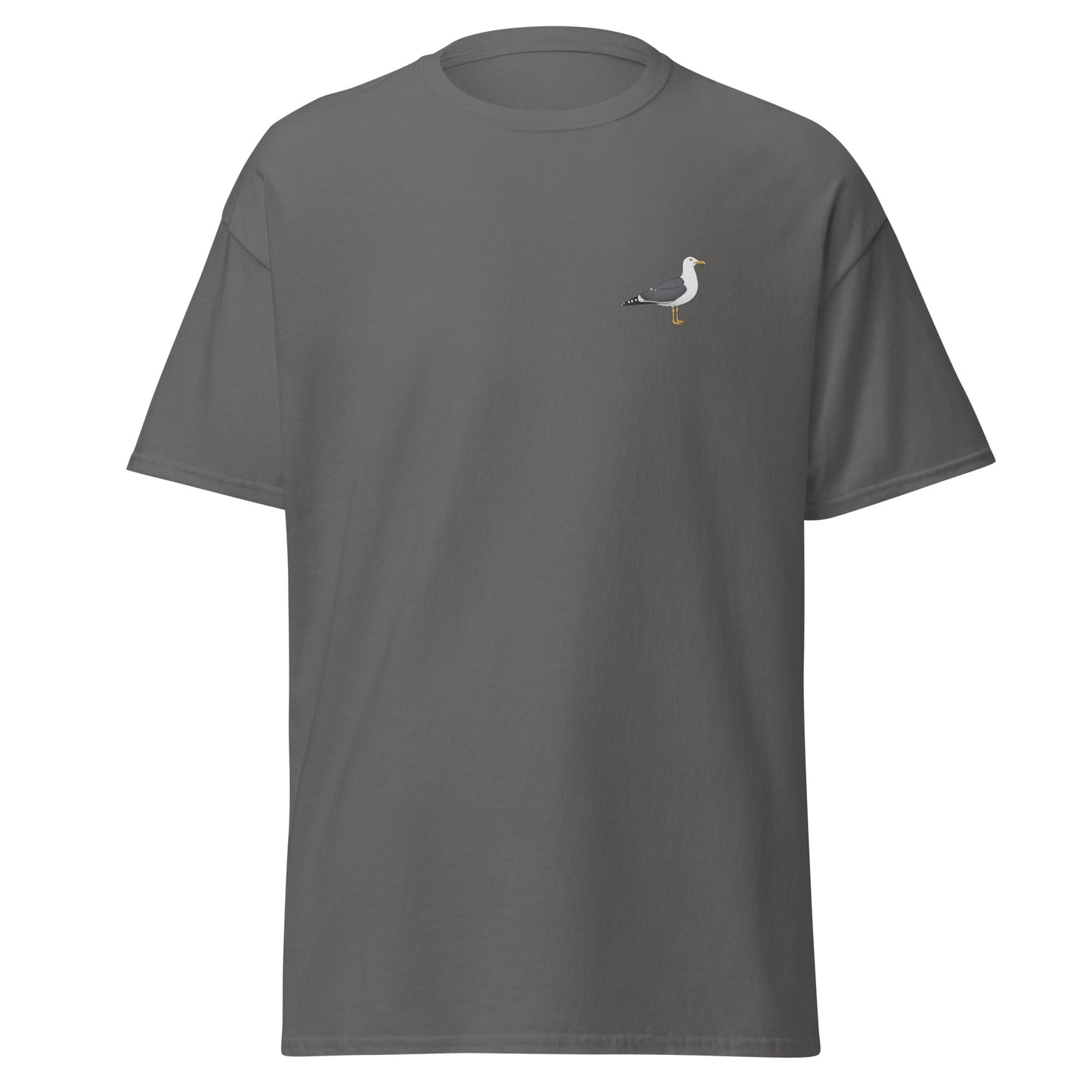 Lesser Black-backed Gull unisex bird T-shirt in Charcoal
