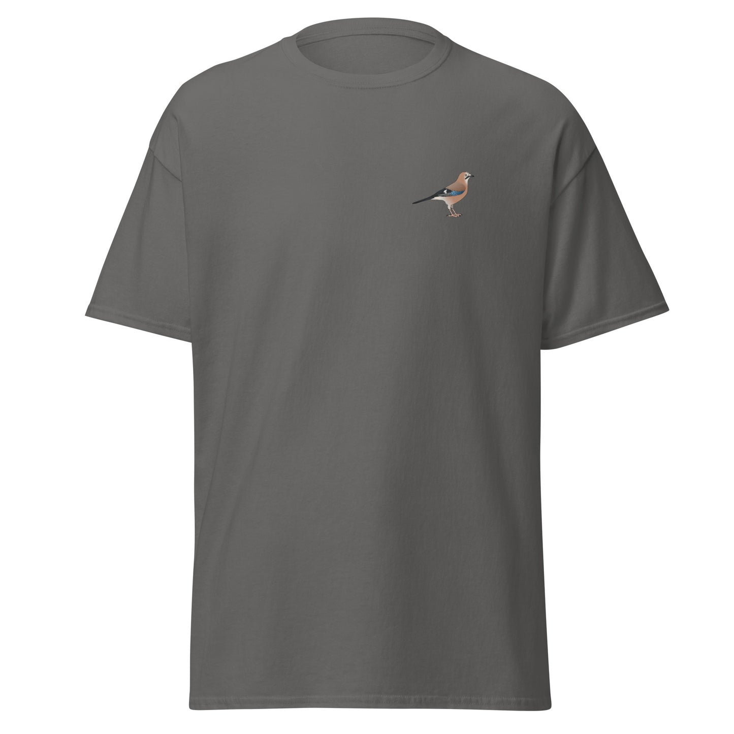 Jay unisex bird T-shirt in Charcoal