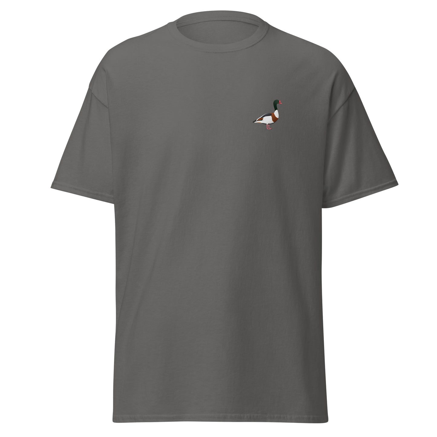 Shelduck unisex bird T-shirt in Charcoal