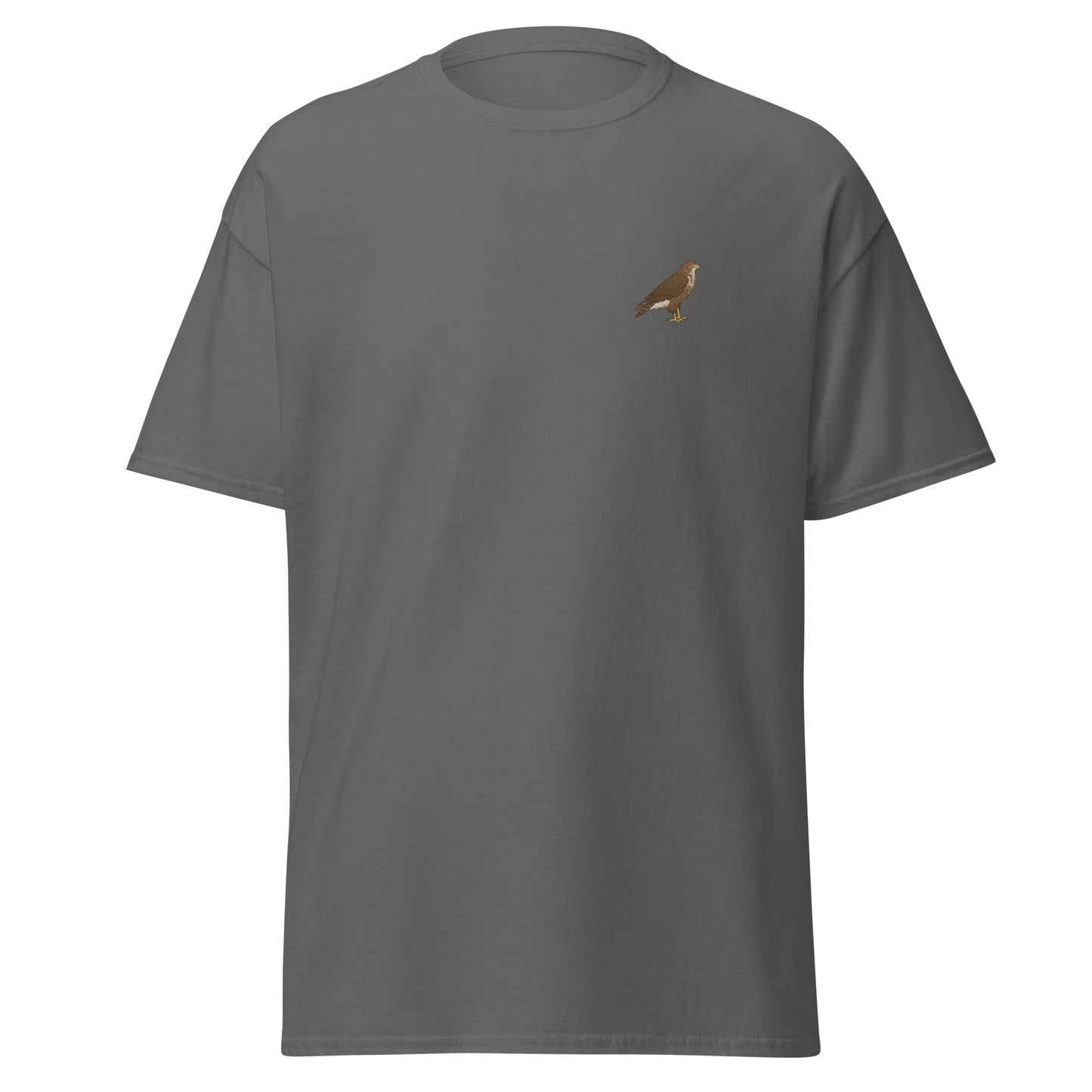 Buzzard unisex bird T-shirt in Charcoal